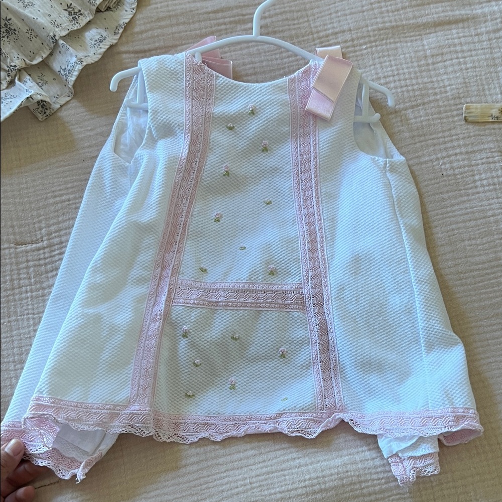 Luli & Me White and Pink Formal Dress